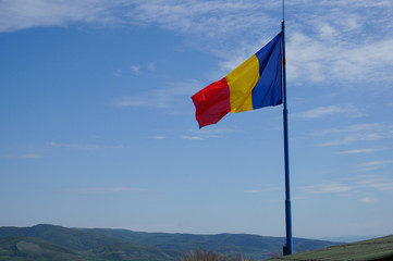 Romanian flag in Deva