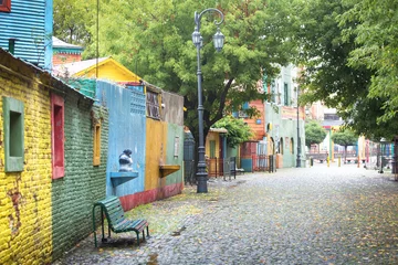 Fototapete Rund Colorful Caminito street in the La Boca, Buenos Aires, Argentina © sunsinger