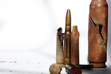 Old bullets from the excavations of the Great Patriotic War