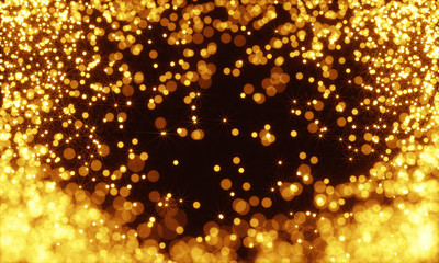 Blur of colored lights in the background. Depth of field out of focus.