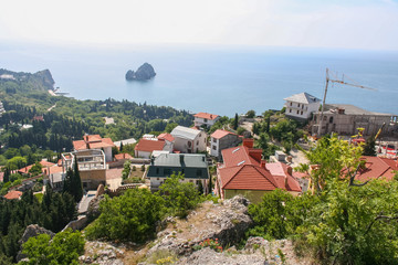 Obraz premium View of the village of Gurzuf