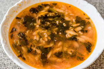 Orzo soup with barley, bulgur and parsley / arpa sehriyeli corba