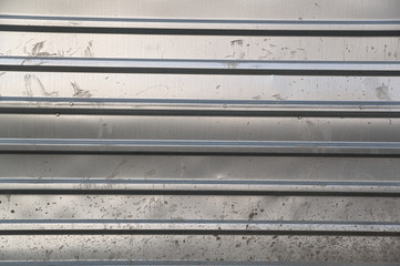 Galvanized steel sheet with abrasions and dirt