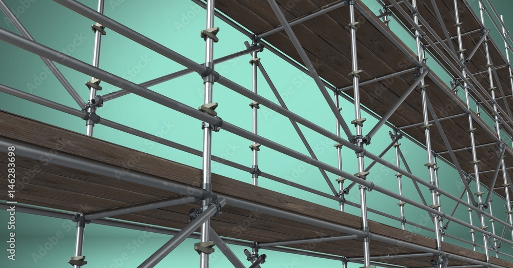 Poster composite image of scaffolding