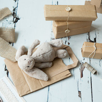 Packages and a rabbit