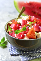 Watermelon salad.
