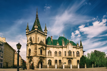 Fototapeta na wymiar View of Jakabov Palace in the old town in Kosice, Slovakia