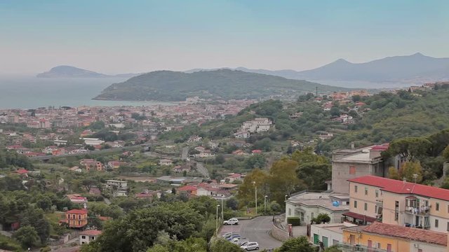 Panorama of the city Minturno Italy