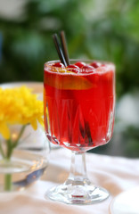 Delicious red cocktail