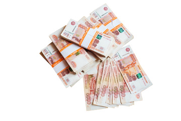 Russian Ruble on a white background