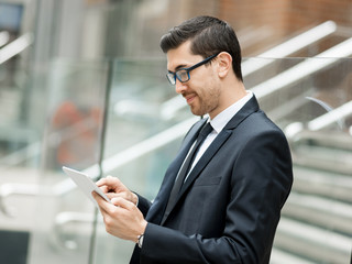 Portrait of handsome businessman outdoor