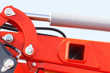 Detail of pneumatic or hydraulic machinery, technology and engineering concept