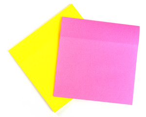 yellow and pink sheets to record