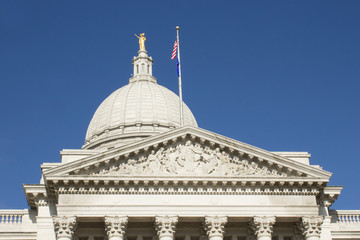 Fototapeta na wymiar Wisconsin State Capitol Building in Springtime