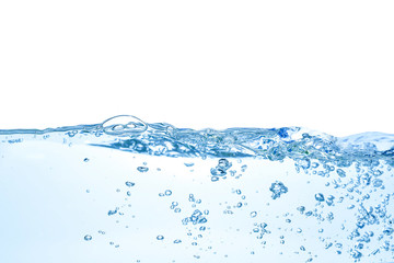 Clear water waves. Water wave isolated on white background