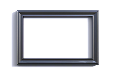 3d rendering of cool modern isolated dark grey color photo frame