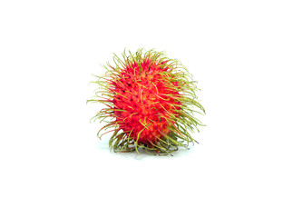 Rambutan isolated on white background .