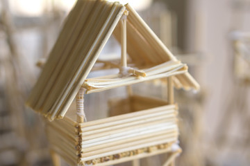 A small construction made from wood stick