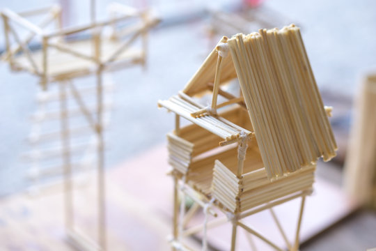 A small construction made from wood stick