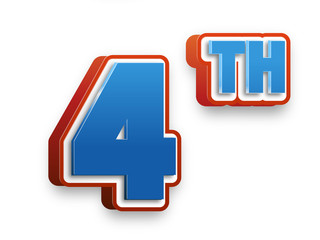 4th celebration event number for poster or invitation
