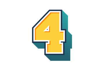 4th celebration event number for poster or invitation