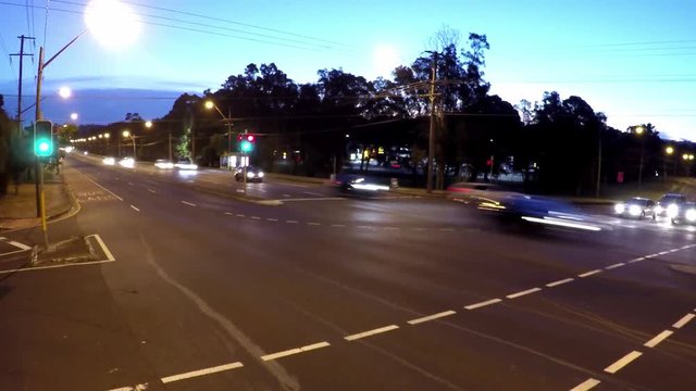 Traffic  time lapse on the roads of Sydney, Australia - 2