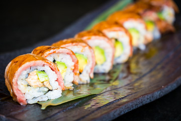 Matsusaka and wagyu beef sushi