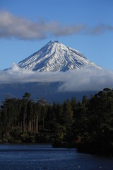 volcano in the mist