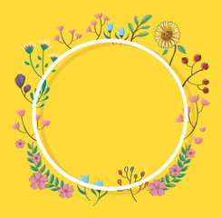 pastel cartoon flower background illustration 