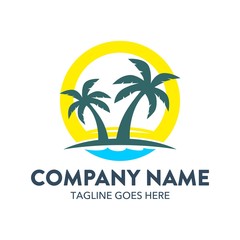 Fototapeta na wymiar Summer Logo Template
