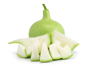 The Bottle Gourd, Calabash on white background