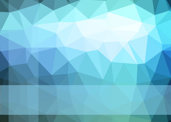 Fototapeta premium Blue polygonal horizontal abstract background