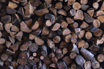 firewood stack fills frame