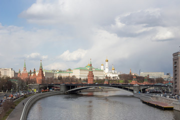 Obraz premium View of architectural ensemble of Moscow Kremlin