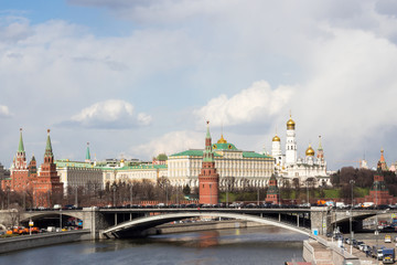 Obraz premium View of architectural ensemble of Moscow Kremlin