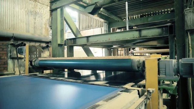 Sorting of plywood at the plant