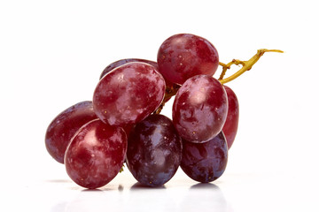 Close up of organic red grapes
