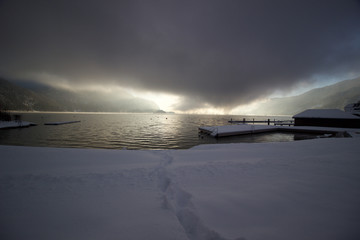 mystische Winterstimmung in St. Gilgen am Wolfgangsee