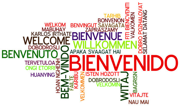 Bienvenido (Welcome in Spanish) word cloud - Stock Illustration  [72231059] - PIXTA