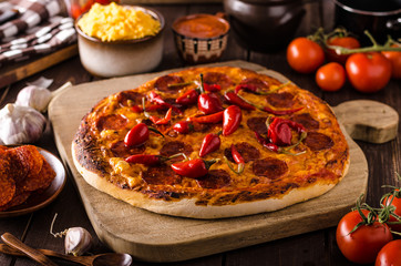 Pizza salami pepper