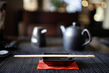Serving tea ceremony
