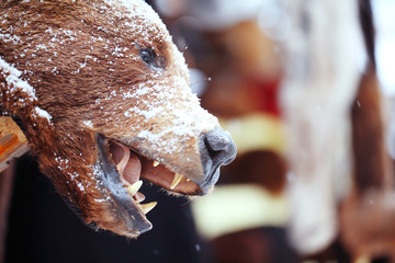 Scarecrow bear muzzle angry