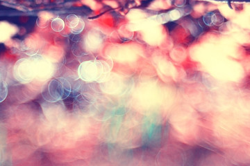 Vintage toned blurred background bokeh