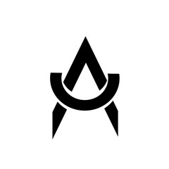 initial letter A black color