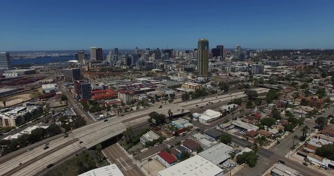 The coast from the Downtown, San Diego, 4K - 3