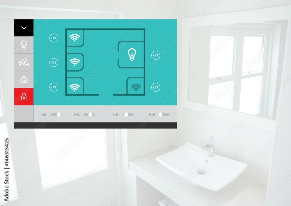 Poster home automation system app interface