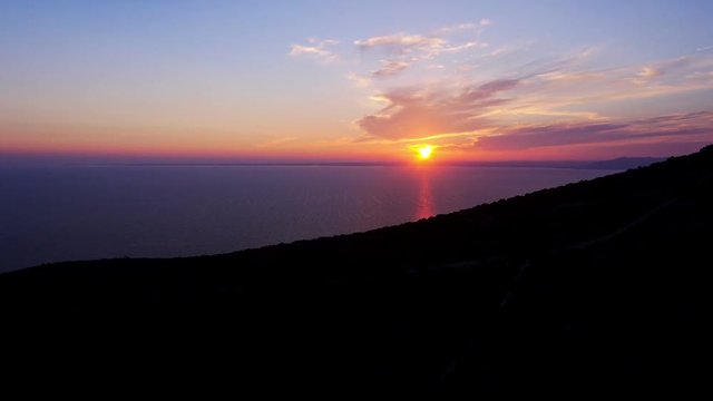 The beautiful scenic sunset on the sea and the beach, the town at the sunset - 5
