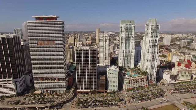 Aerial views of Downtown Miami, including  4K - 3