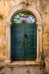 Old gate in the ancient town in Montenegro.