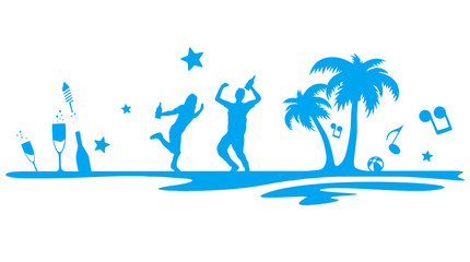 Silhouette Strand Party